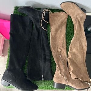 Stylish Black and Tan Women's Knee-High Boots bundle 7